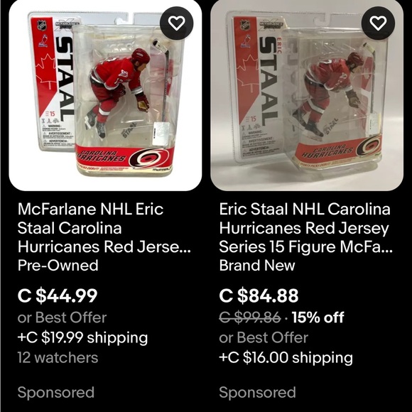 Eric Staal McFarlanes Sportspicks Figure / NHL / Carolina Hurricanes / 2007 - Picture 8 of 8